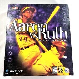 AARON vs RUTH Battle Of Big Bats CD-ROM WIN95, 1997 Computer Game New Sealed